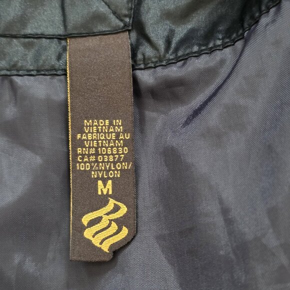 Vtg Rocawear Quilted Jacket Mens M Black Full Zip LS No Hood Pockets Logo Rapper - Picture 12 of 16